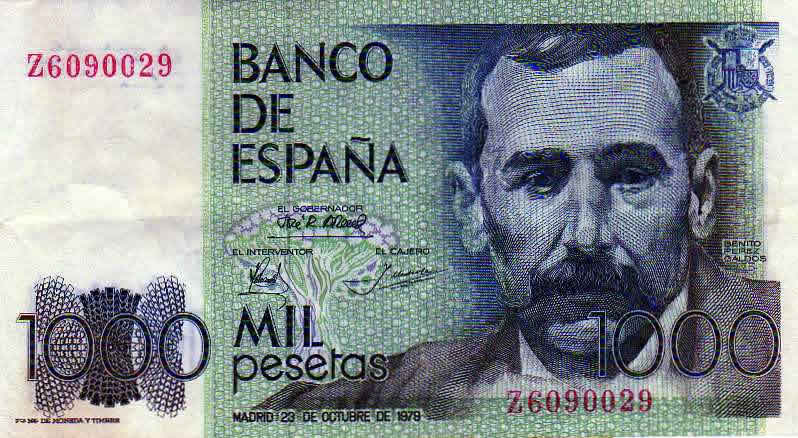 1000 pesetas de 1979 (Pérez Galdós)