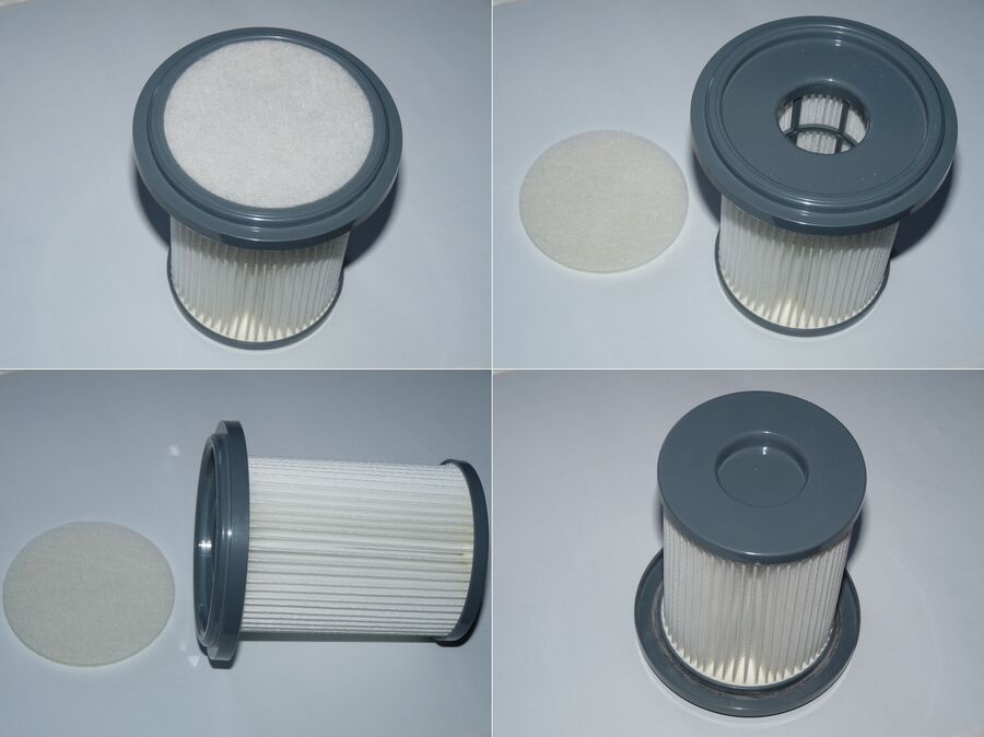 Filtro HEPA de un aspirador doméstico fuera de su alojamiento