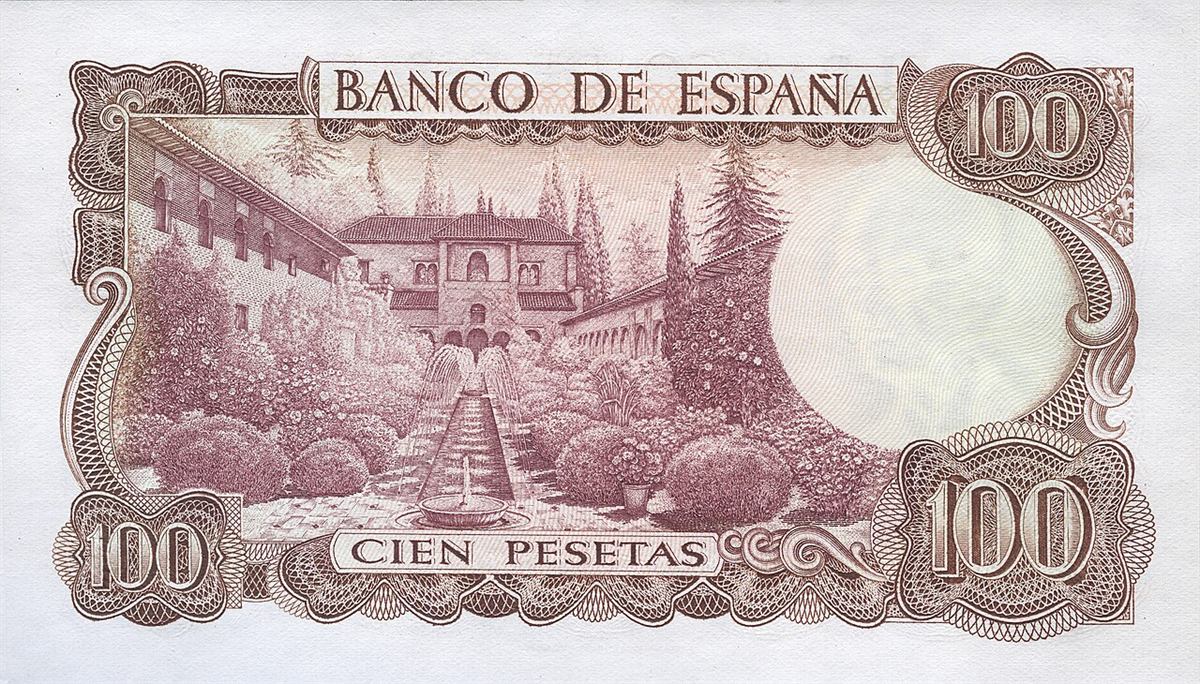 100 pesetas de 1970 (Manuel de Falla)