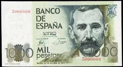 1000 pesetas de 1979 (Pérez Galdós)