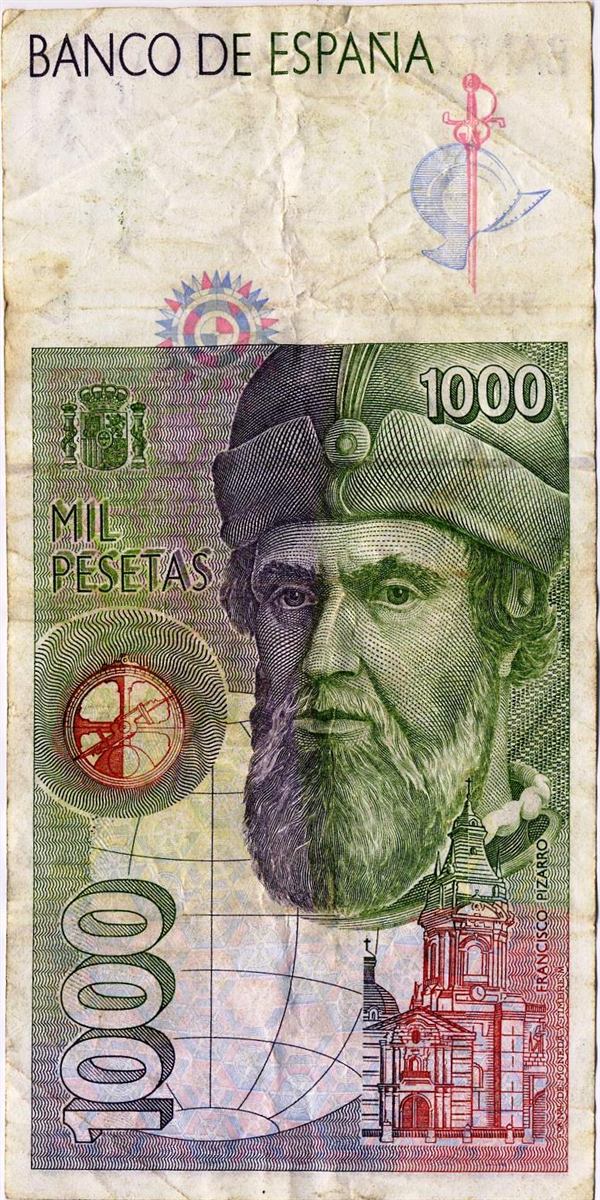 1000 pesetas de 1992 (Hernán Cortés)