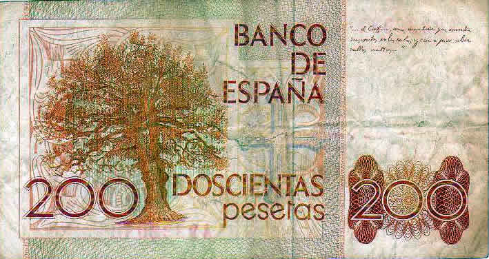 200 pesetas de 1980 (Leopoldo Alas Clarín)