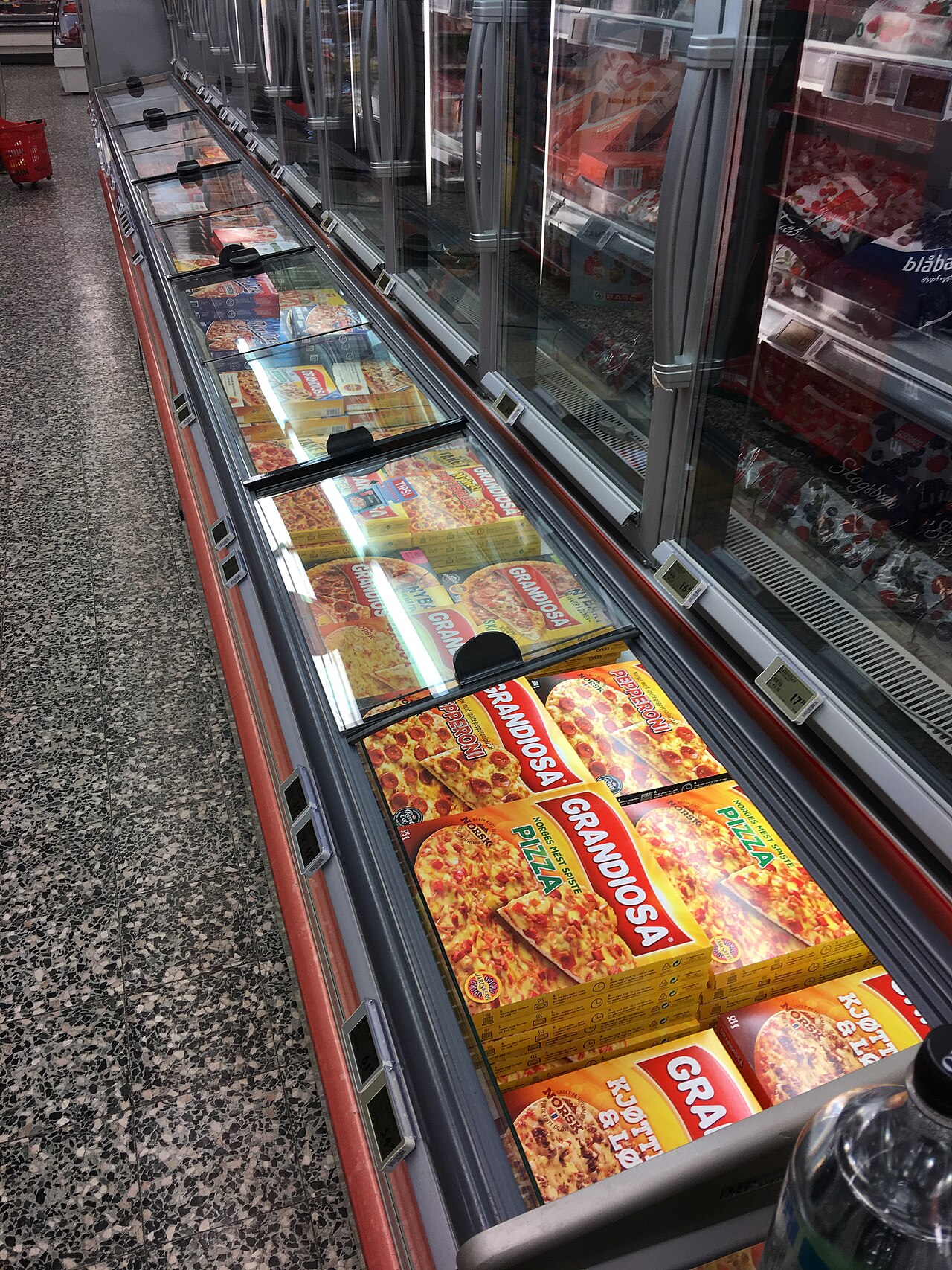 la comida en el congelador