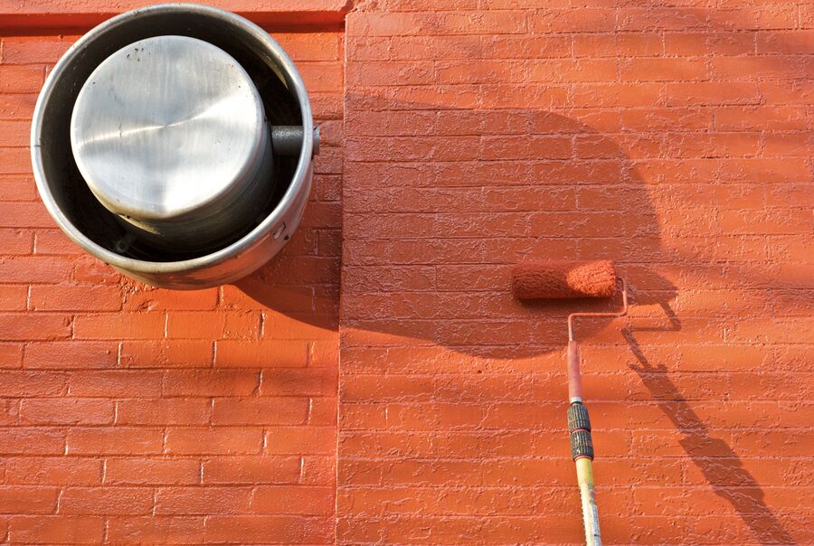 La pintura de una pared