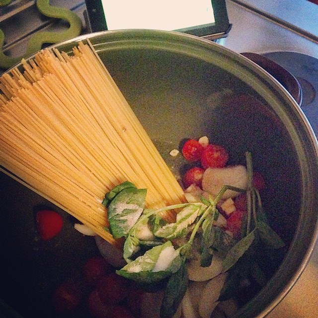 en cocerse la pasta