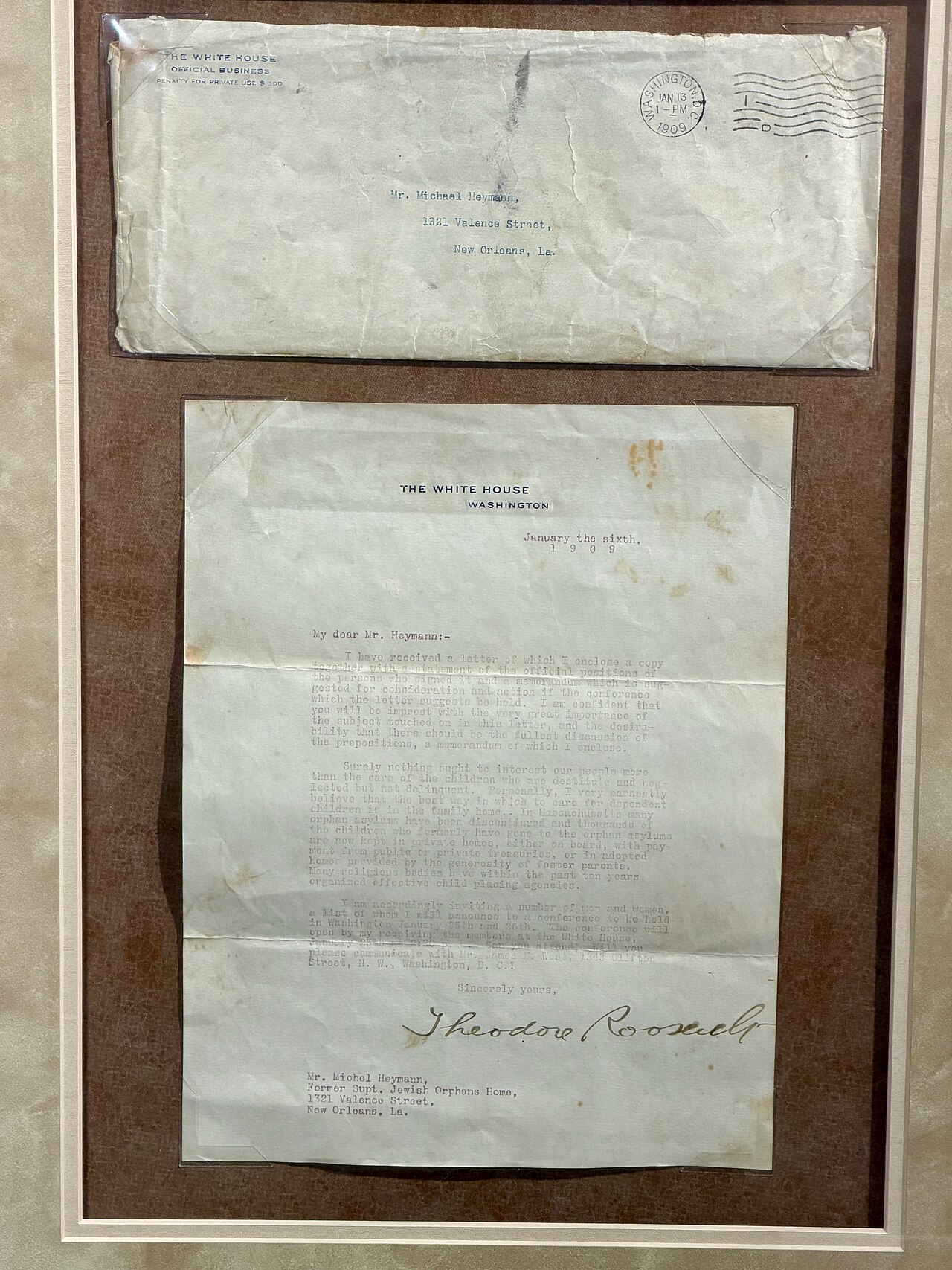 una carta certificada