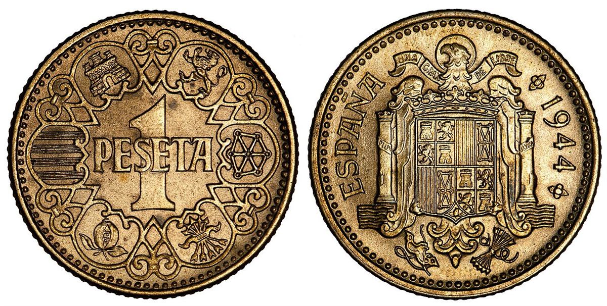 1 peseta de 1944
