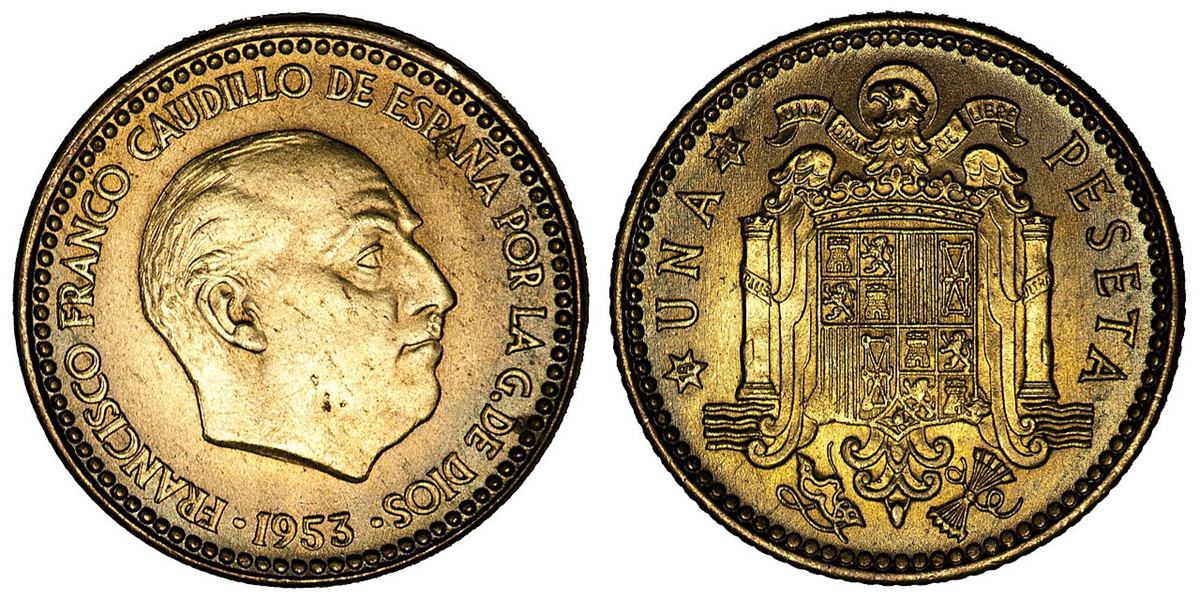 1 peseta de 1953