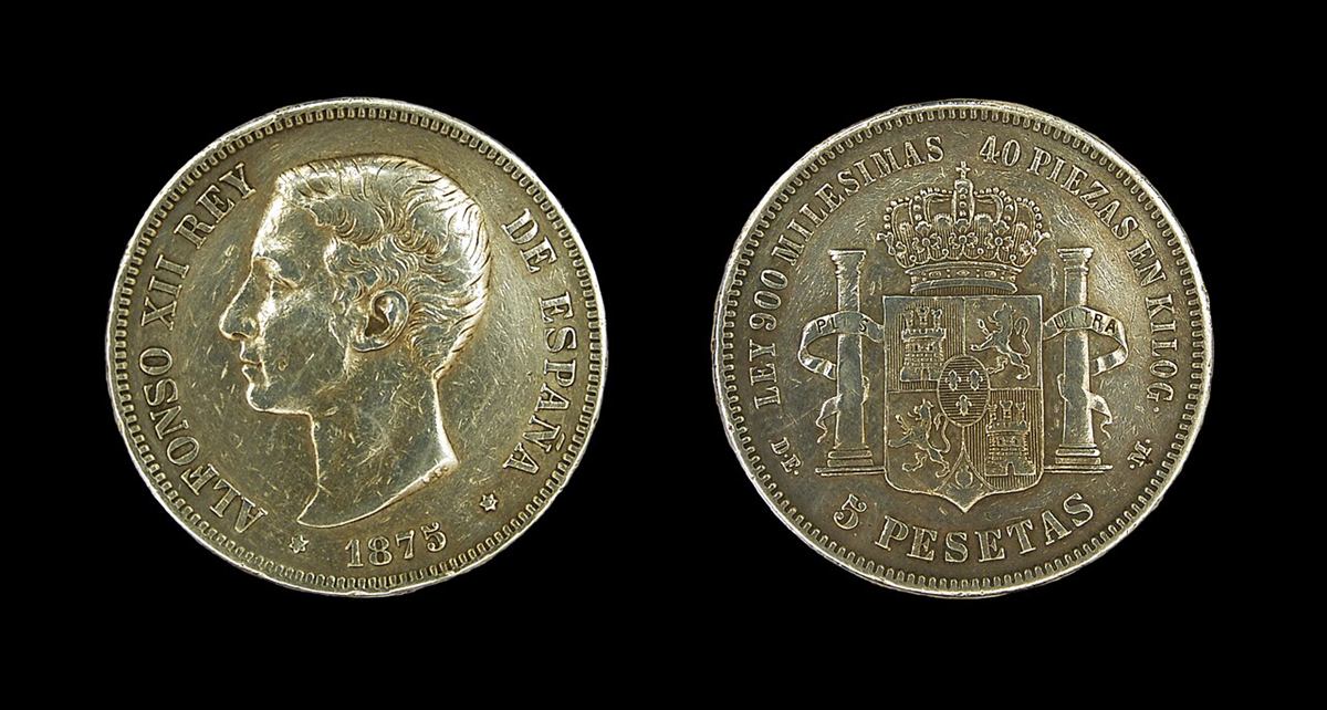 5 pesetas de 1875 (Alfonso XII)