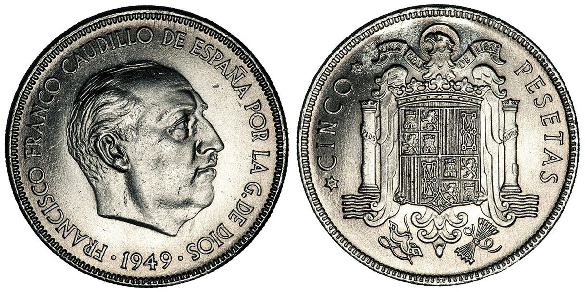 5 pesetas de 1949 (el duro)