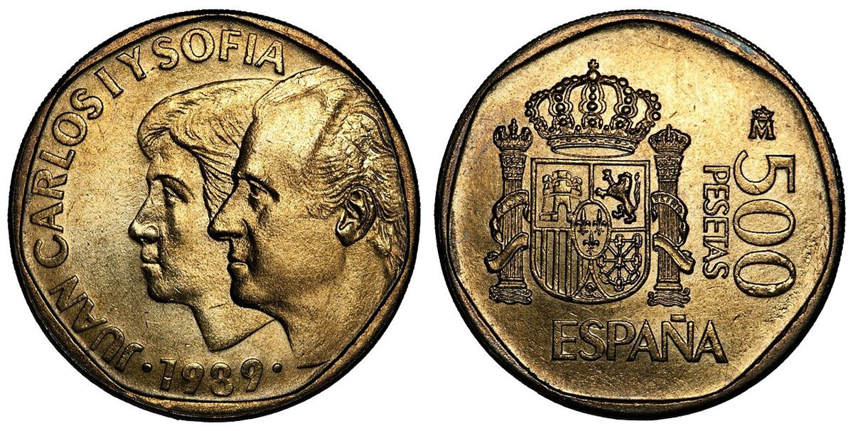 500 pesetas de 1987 (bodas de plata)
