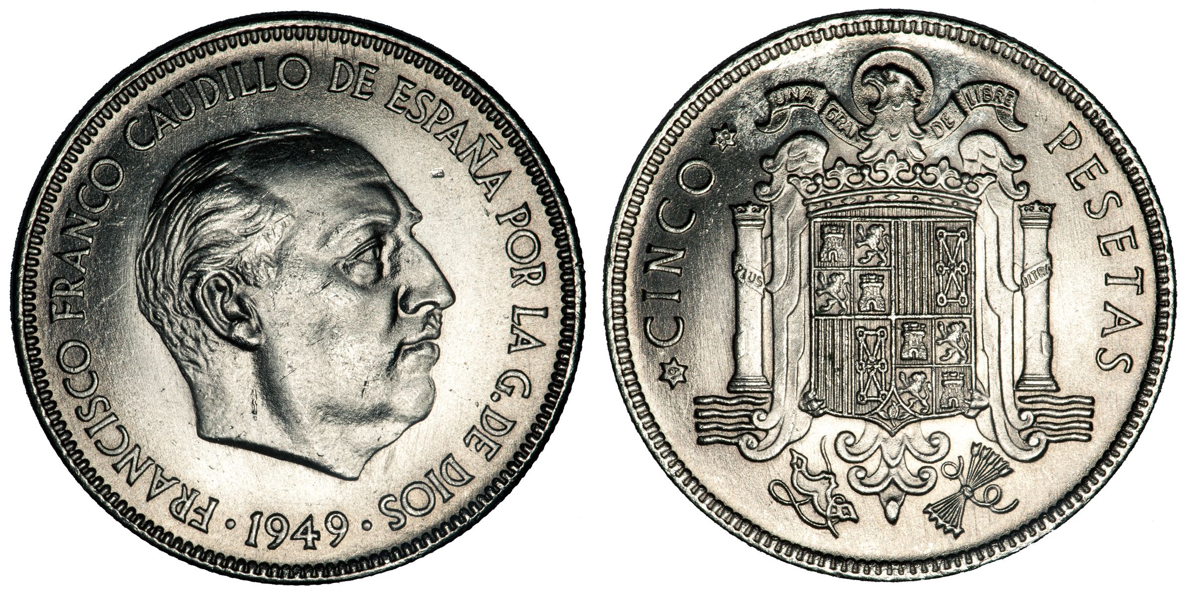 5 pesetas de 1949 (el duro)